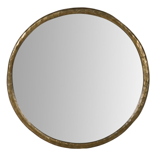 Antique Brass Round Wall Mirror