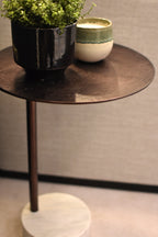 Bronze Marble Base Side Table