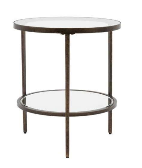 Bronze Round Side Table