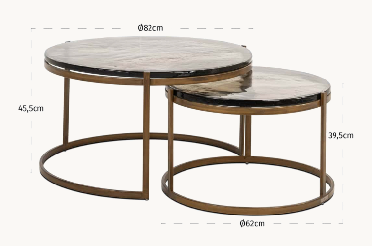 Brushed Gold Coffee Table