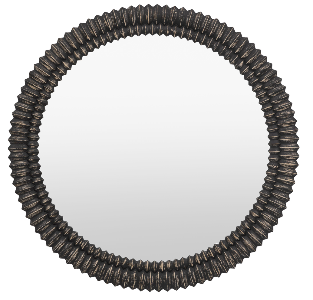 Textured Round Mirror