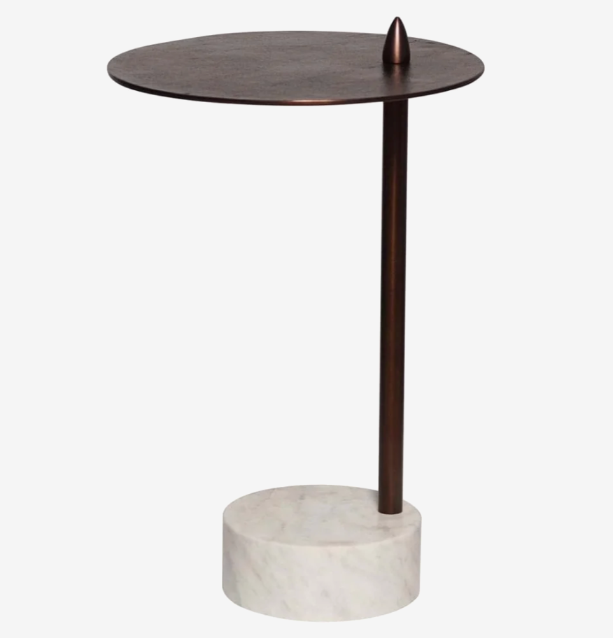 Bronze Marble Base Side Table