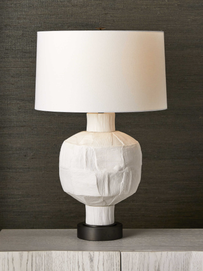Textured Woven Table Lamp