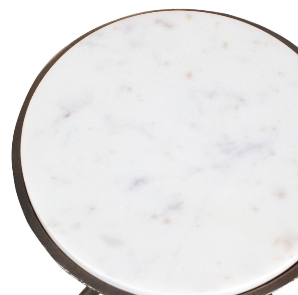 White Marble Side Table