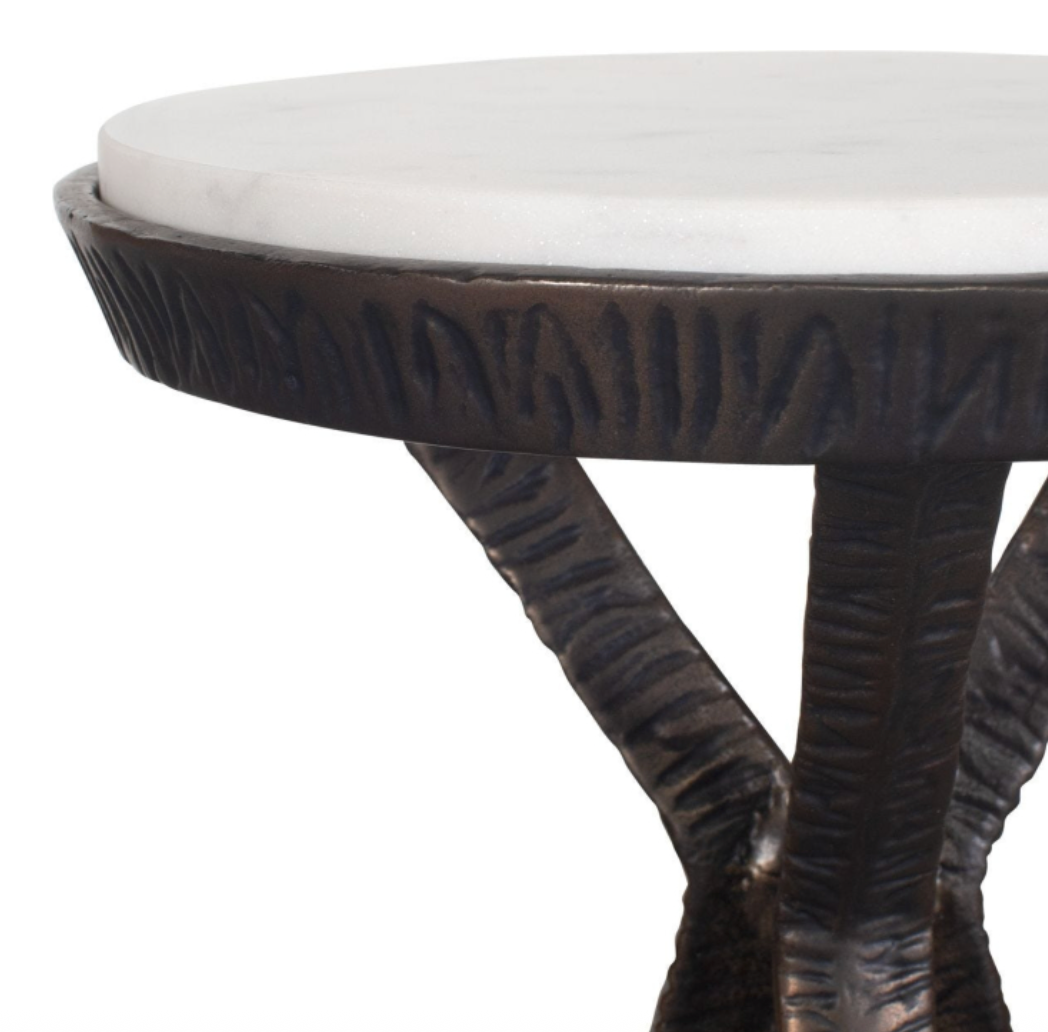 White Marble Side Table
