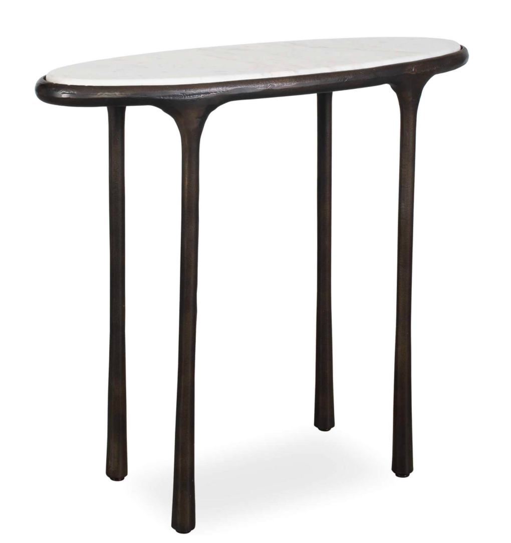 Oval Bronze Side Table