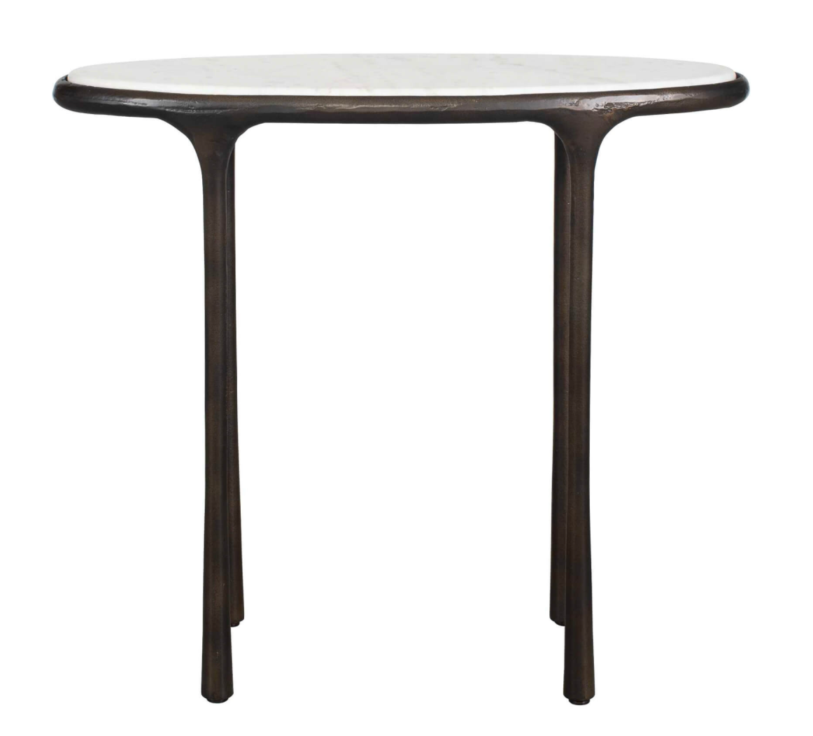 Oval Bronze Side Table