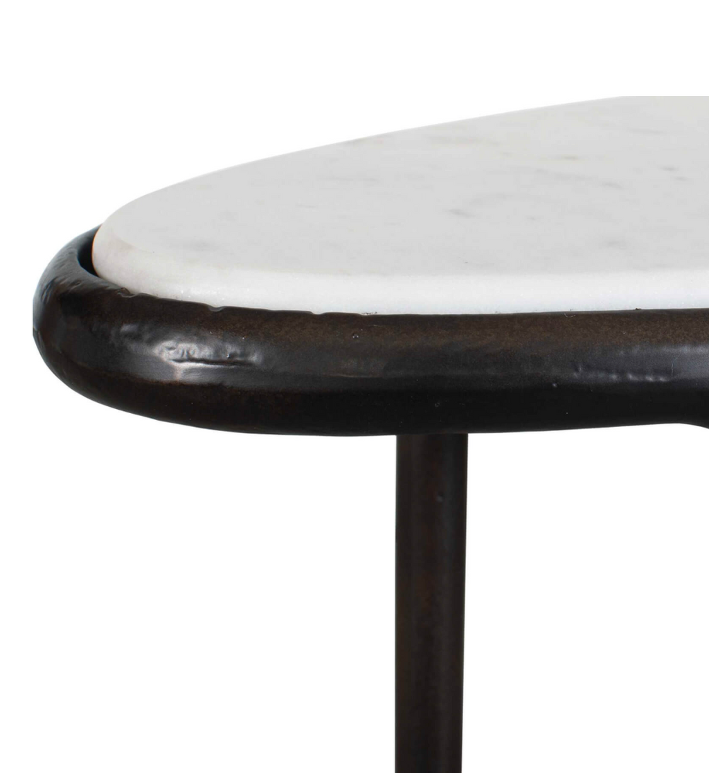 Oval Bronze Side Table