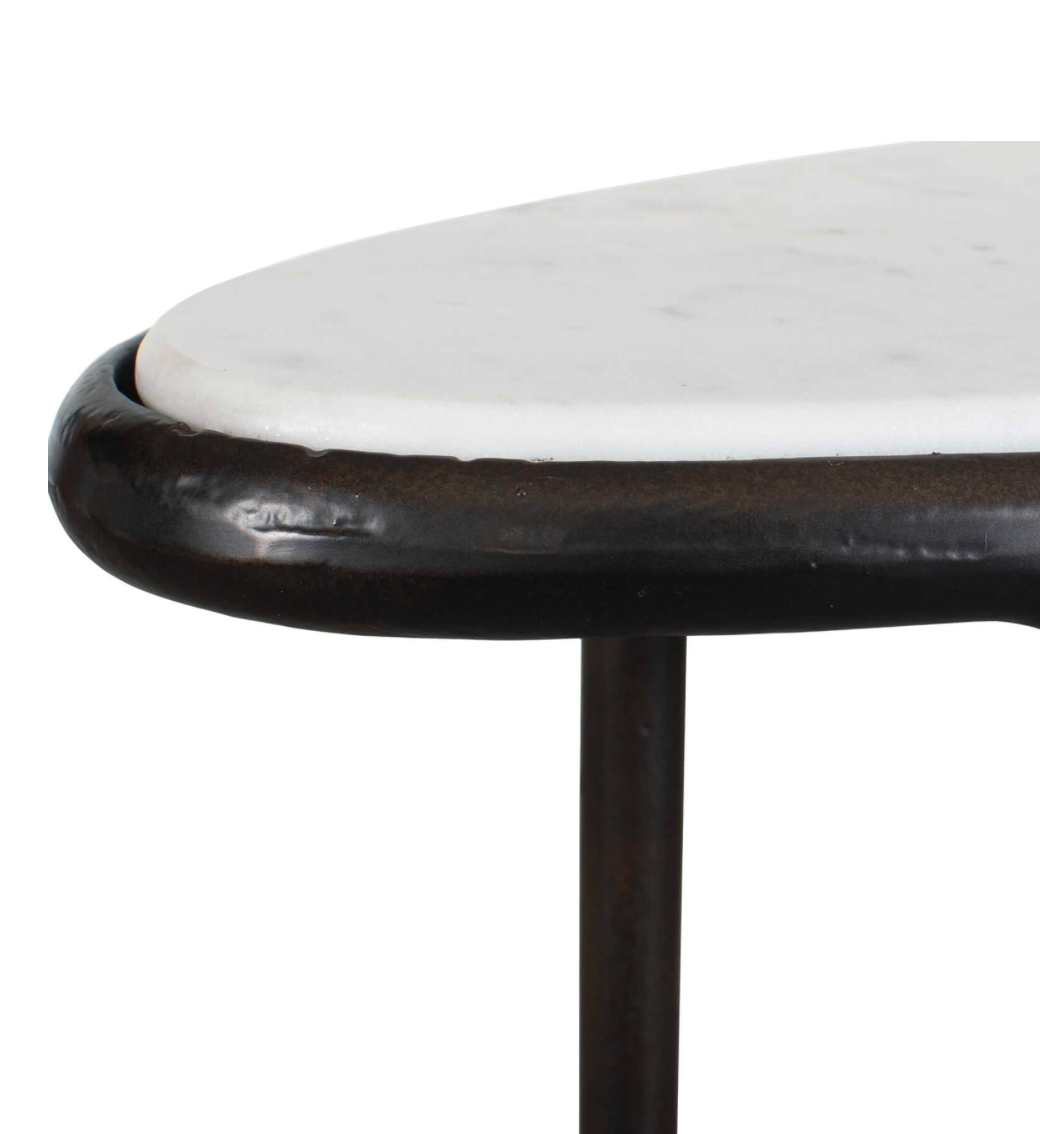 Oval Bronze Side Table