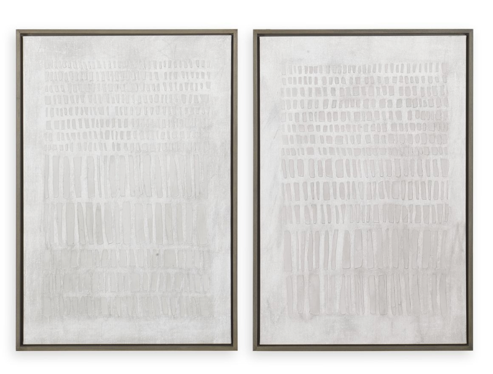 Theory Set of Two Framed Canvases
