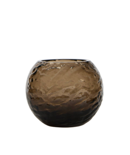 Bronze Brown Glass Tealight