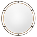 Gold & Bronze Round Mirror