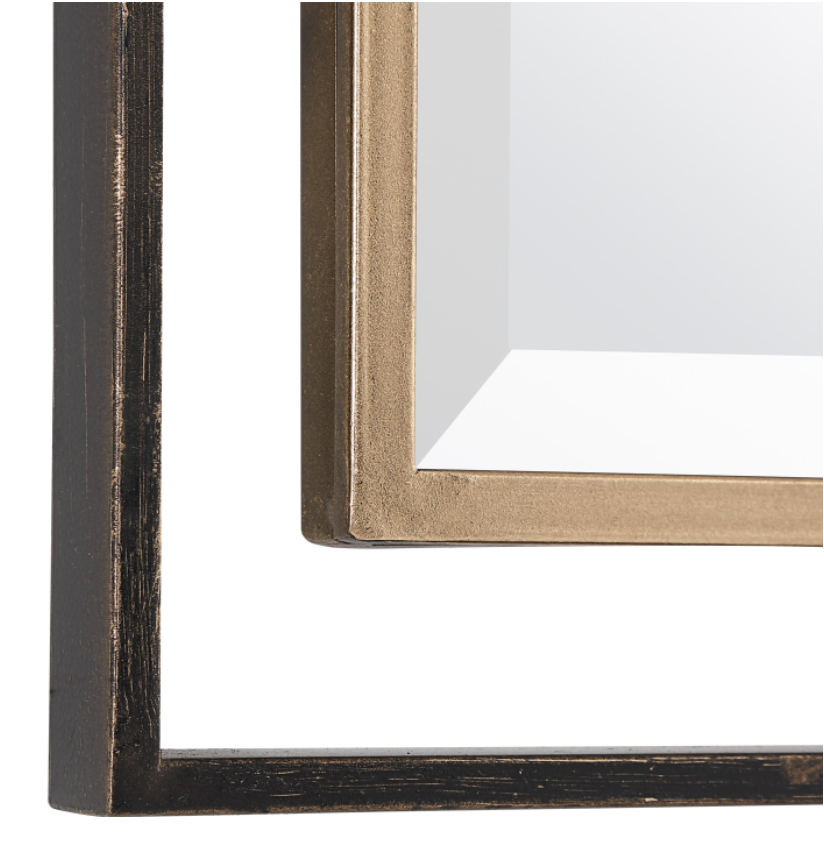 Gold & Bronze Rectangle Mirror