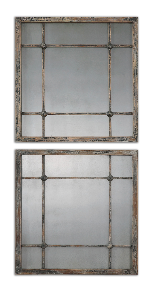 Antique Square Mirror - Set of 2