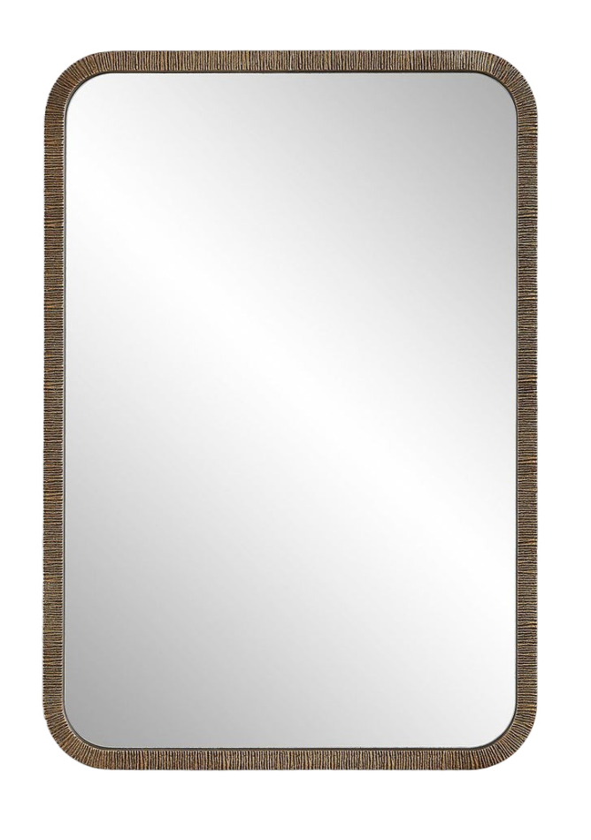 Antique Textured Curved Mirror