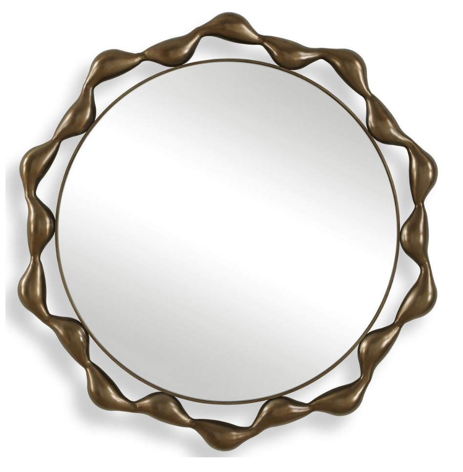 Round Mirror in Bronze