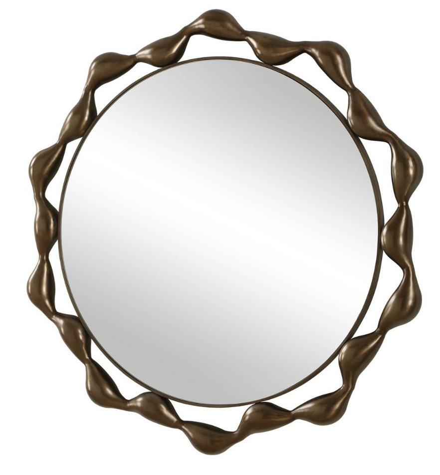 Round Mirror in Bronze
