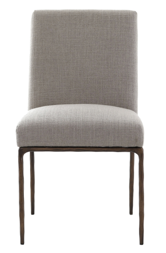 Bronze Metal Legs Dining Chair