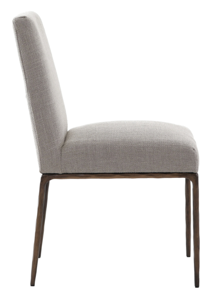 Bronze Metal Legs Dining Chair