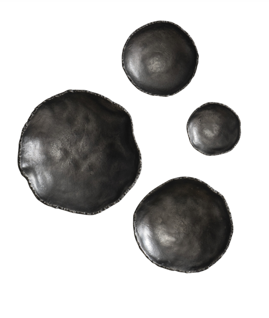 Wall Art Antiqued Nickel - Set of 4