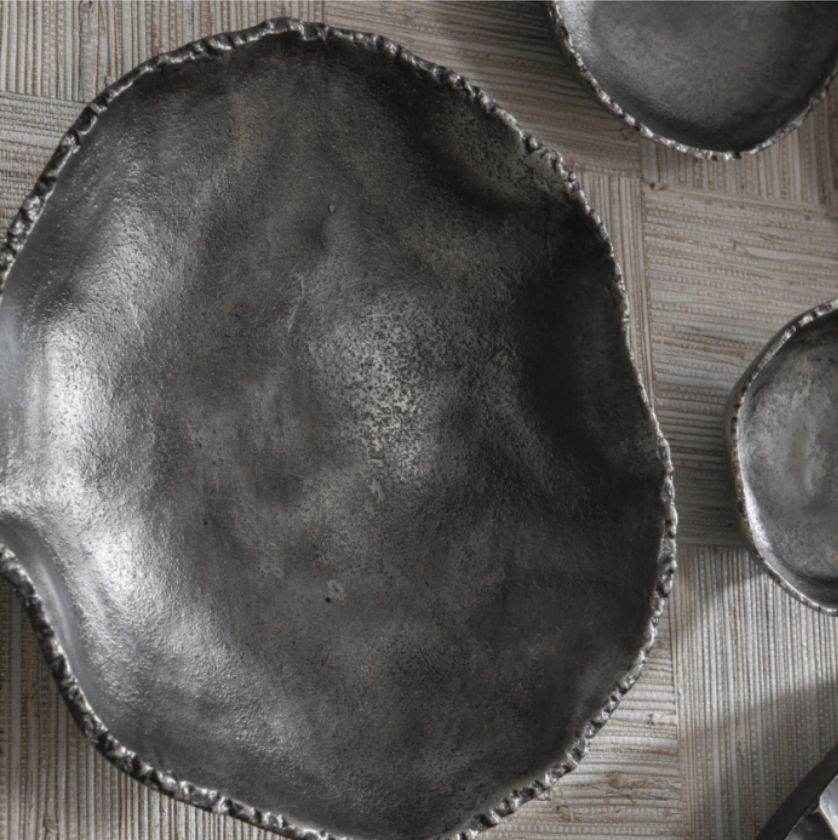Wall Art Antiqued Nickel - Set of 4
