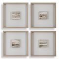 Sepia Hand Painted Canvases - Set of 4