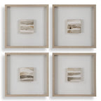 Sepia Hand Painted Canvases - Set of 4