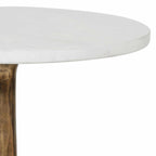 Hammered Marble Top Side Table